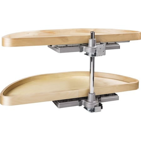 Hardware Resources 35" Wood Half-Moon Lazy Susan HMLS-W-3515